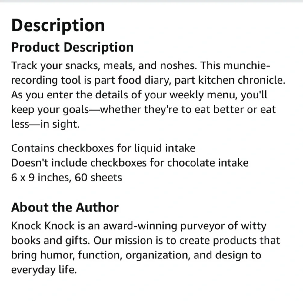 Knock Knock What I Ate Notepad